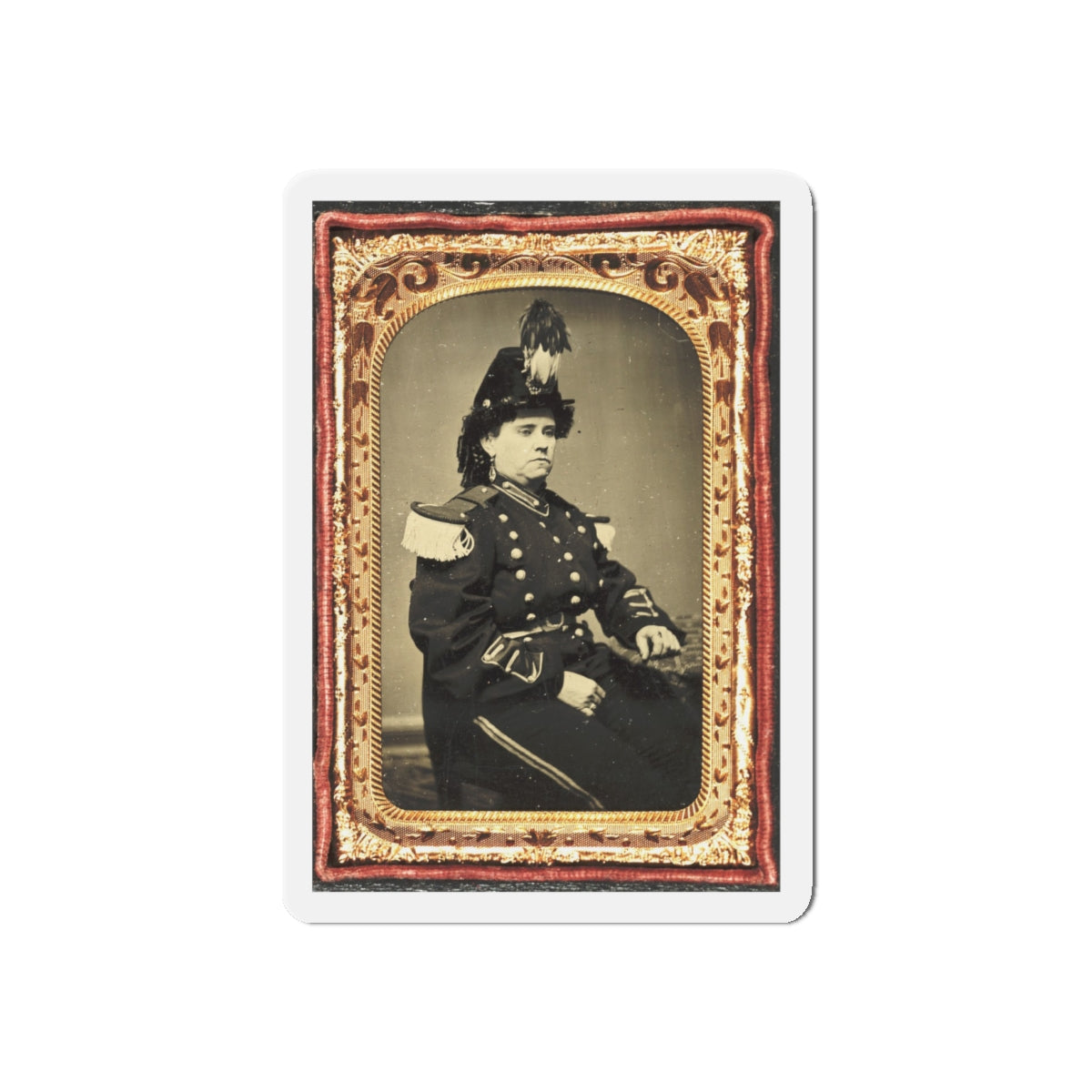 Pauline Cushman In Military-Style Costume (U.S. Civil War) Refrigerator Magnet-4" x 4"-The Sticker Space