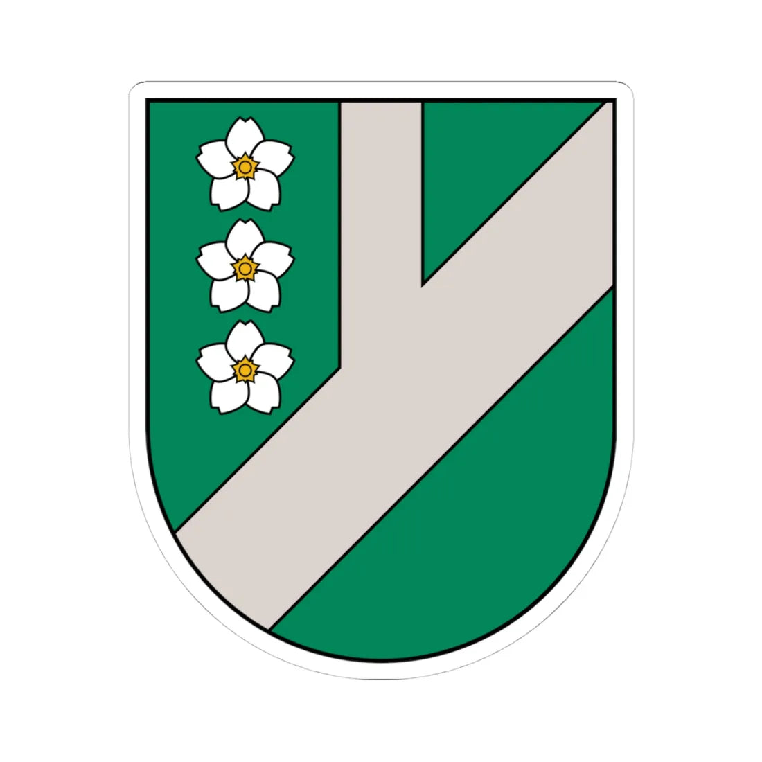 Pļaviņu novads COA (Latvia) (Coat of Arms) STICKER Vinyl Kiss-Cut Decal 4 Inch White - The Sticker Space