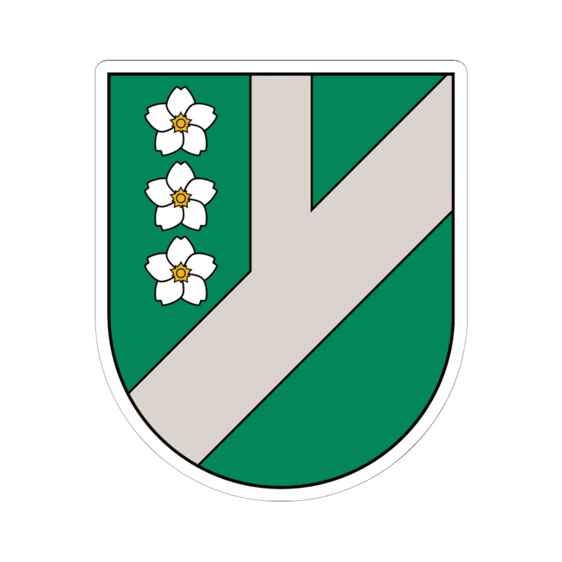 Pļaviņu novads COA (Latvia) (Coat of Arms) STICKER Vinyl Kiss-Cut Decal 6 Inch White - The Sticker Space