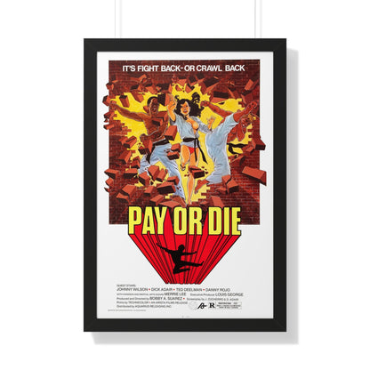 PAY OR DIE (MEAN BUSINESS) 1979 - Framed Movie Poster-20" x 30"-The Sticker Space