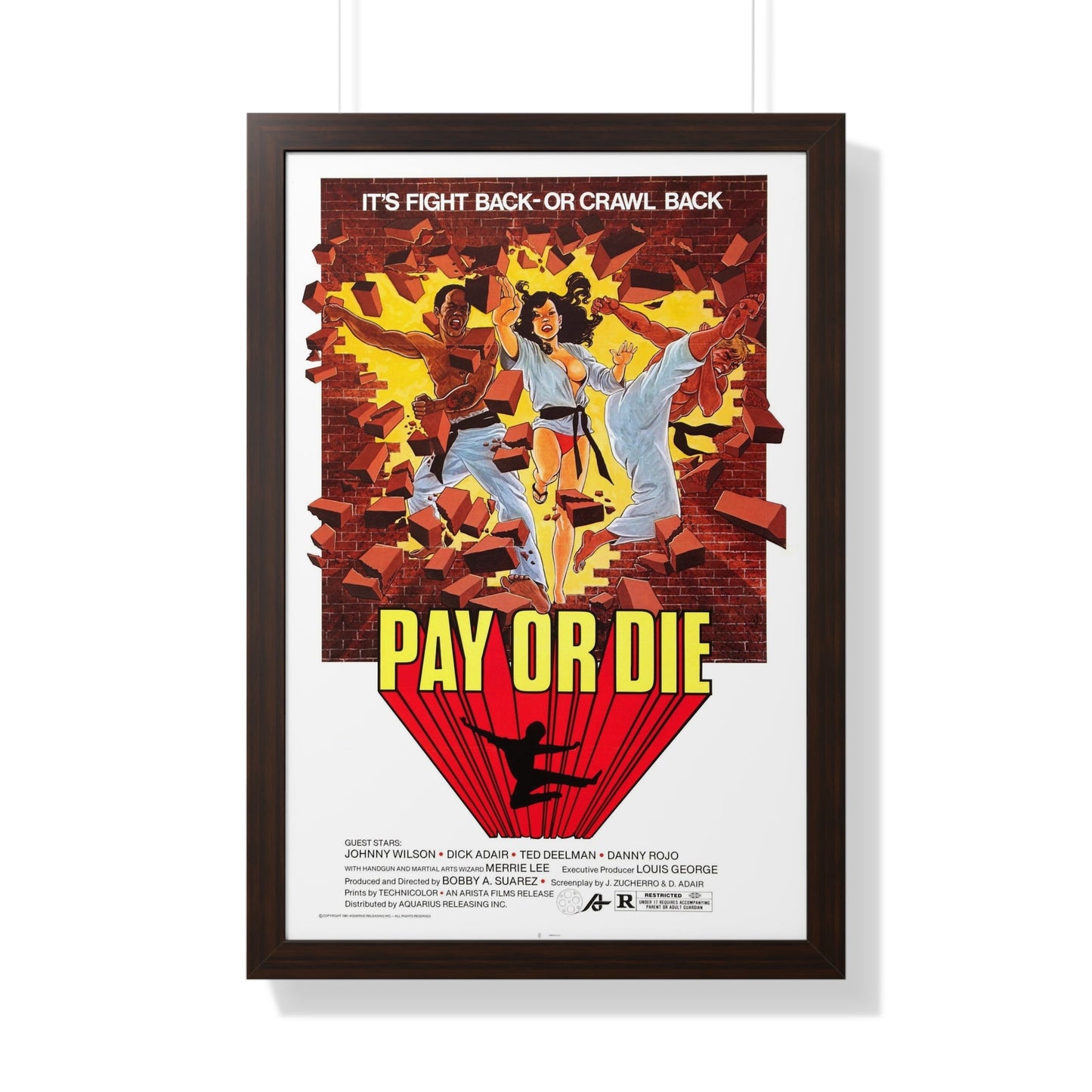 PAY OR DIE (MEAN BUSINESS) 1979 - Framed Movie Poster-20" x 30"-The Sticker Space