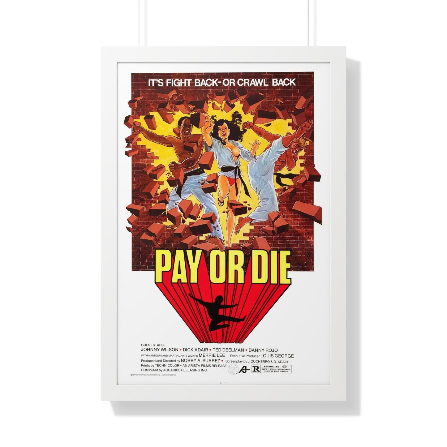 PAY OR DIE (MEAN BUSINESS) 1979 - Framed Movie Poster-20" x 30"-The Sticker Space