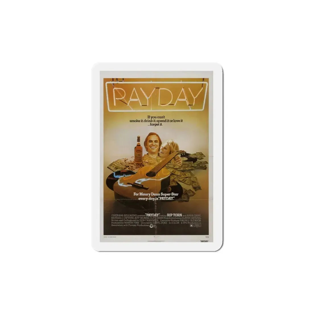 Payday 1973 Movie Poster Refrigerator Magnet 4 Inch - The Sticker Space