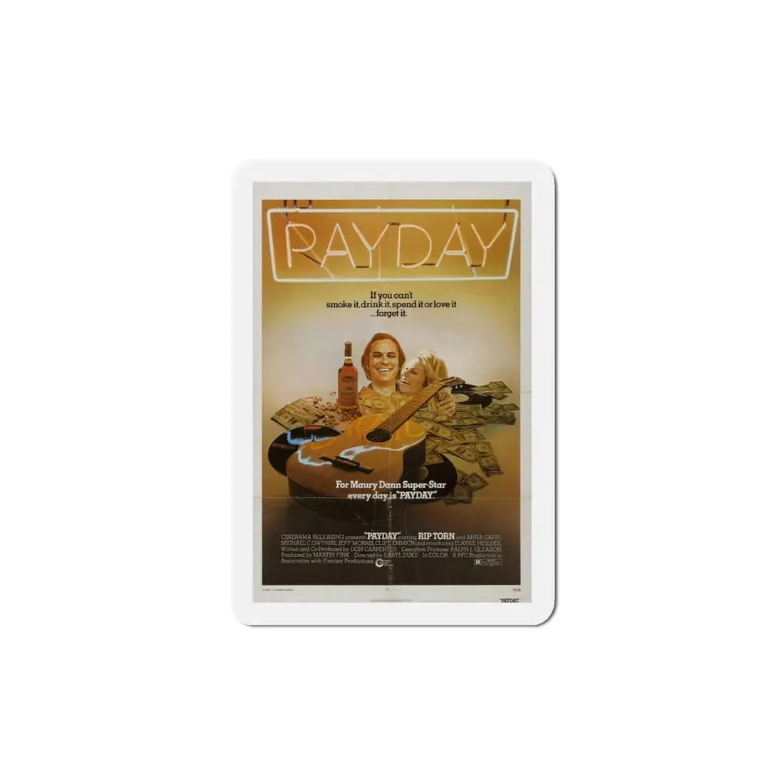 Payday 1973 Movie Poster Refrigerator Magnet 5 Inch - The Sticker Space