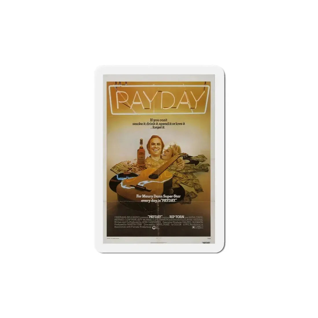 Payday 1973 Movie Poster Refrigerator Magnet 6 Inch - The Sticker Space