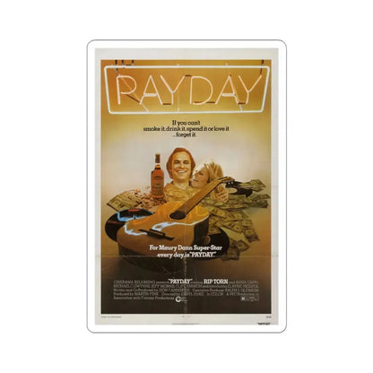 Payday 1973 Movie Poster - STICKER Vinyl Kiss-Cut Decal 3 Inch White - The Sticker Space