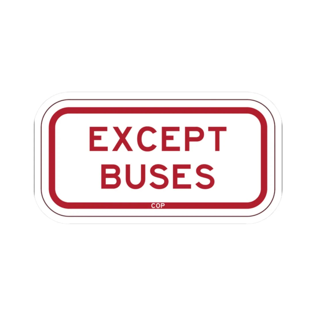 PBOT Road sign P4800 (Oregon) (Road Sign) STICKER Vinyl Kiss-Cut Decal 2 Inch White - The Sticker Space