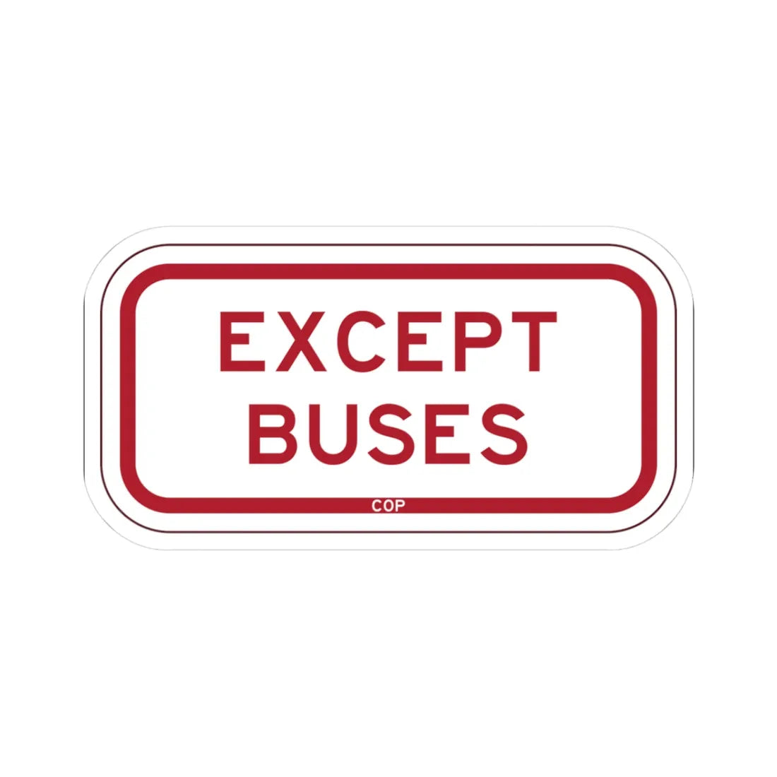 PBOT Road sign P4800 (Oregon) (Road Sign) STICKER Vinyl Kiss-Cut Decal 3 Inch White - The Sticker Space