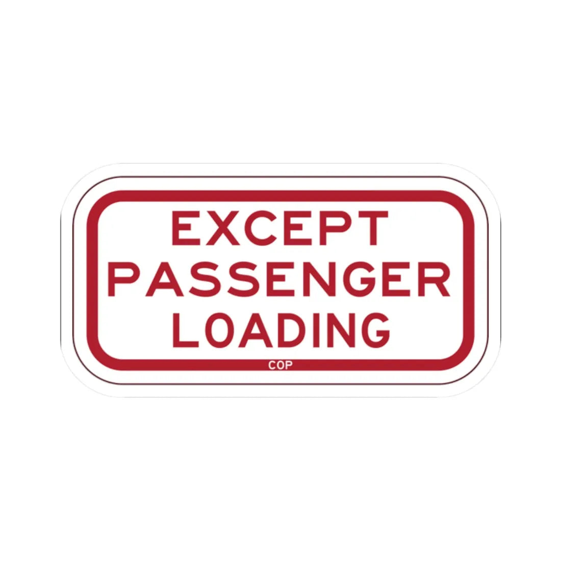 PBOT Road sign P4880 (Oregon) (Road Sign) STICKER Vinyl Kiss-Cut Decal 2 Inch White - The Sticker Space