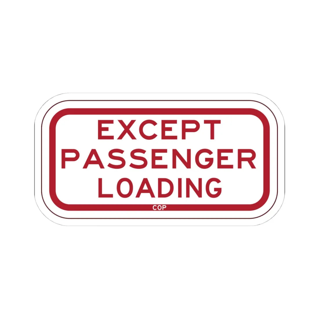 PBOT Road sign P4880 (Oregon) (Road Sign) STICKER Vinyl Kiss-Cut Decal 4 Inch White - The Sticker Space