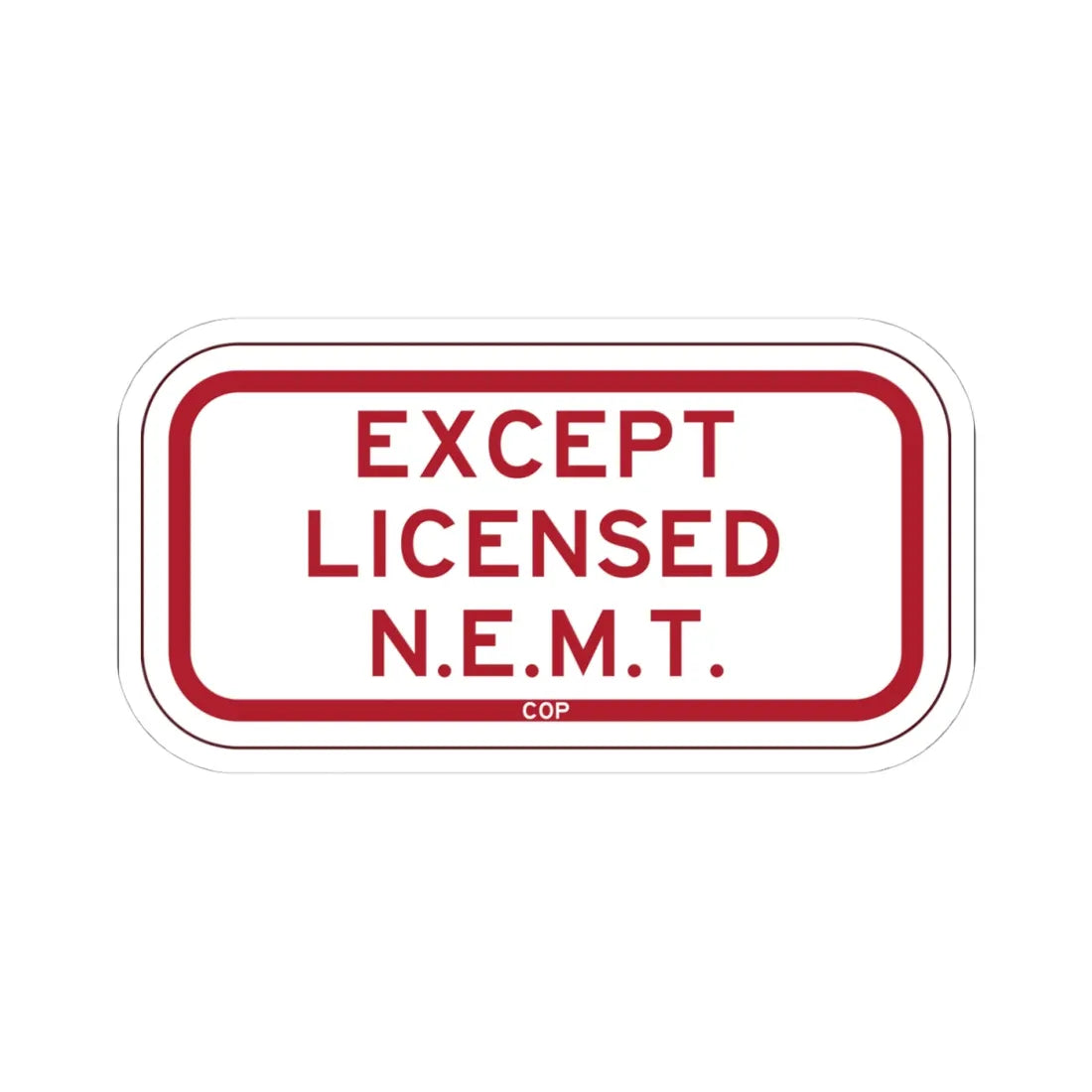 PBOT Road sign P4890 (Oregon) (Road Sign) STICKER Vinyl Kiss-Cut Decal 4 Inch White - The Sticker Space