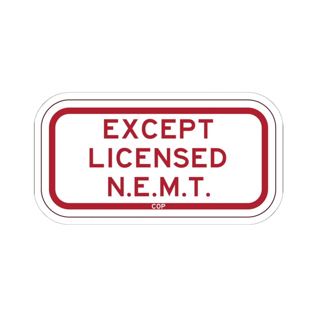 PBOT Road sign P4890 (Oregon) (Road Sign) STICKER Vinyl Kiss-Cut Decal 6 Inch White - The Sticker Space