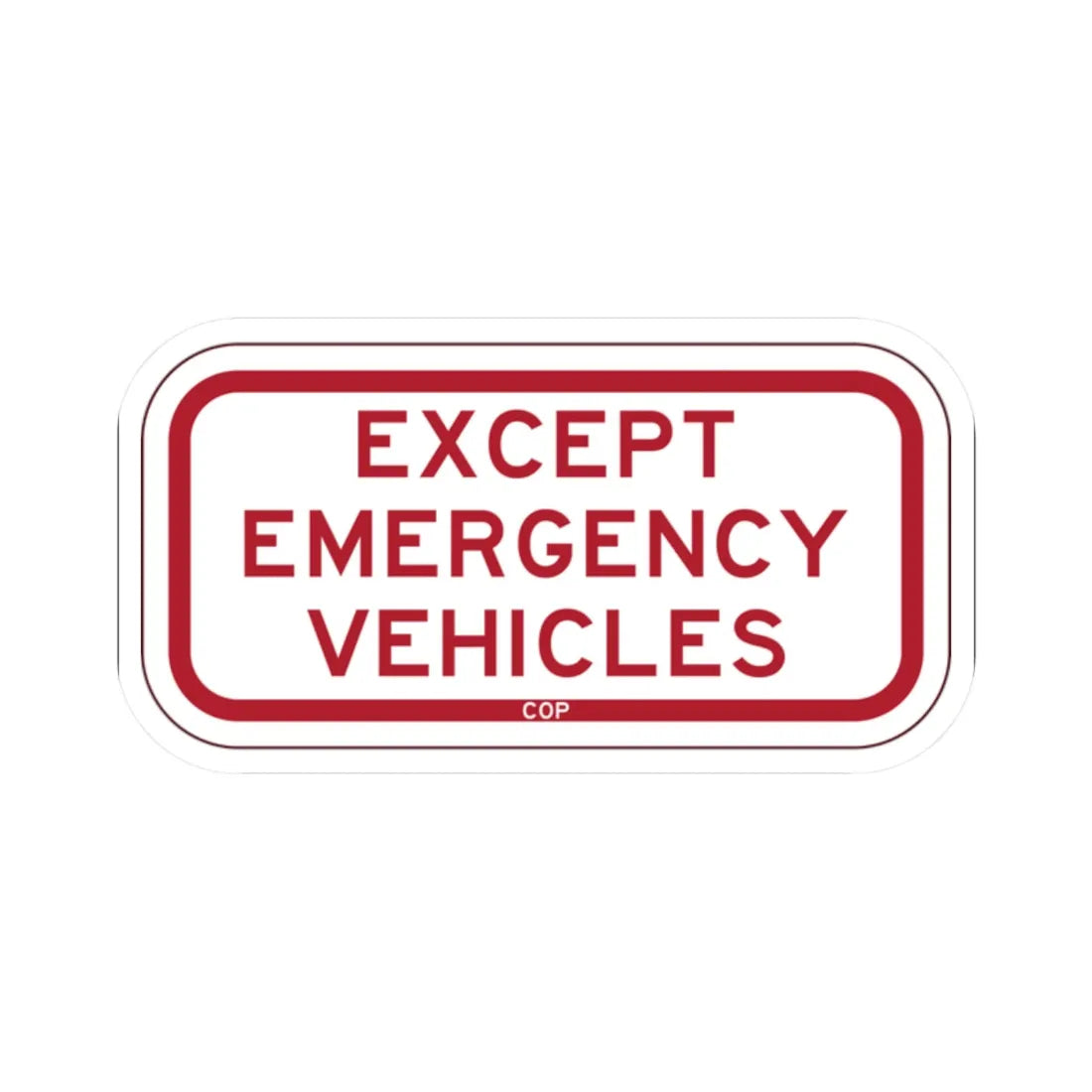 PBOT Road sign P4895 (Oregon) (Road Sign) STICKER Vinyl Kiss-Cut Decal 2 Inch White - The Sticker Space