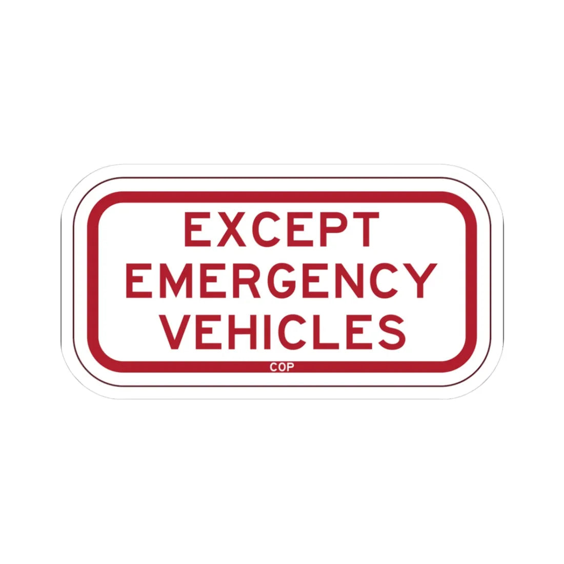 PBOT Road sign P4895 (Oregon) (Road Sign) STICKER Vinyl Kiss-Cut Decal 3 Inch White - The Sticker Space