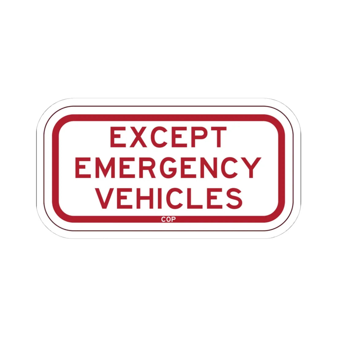 PBOT Road sign P4895 (Oregon) (Road Sign) STICKER Vinyl Kiss-Cut Decal 4 Inch White - The Sticker Space