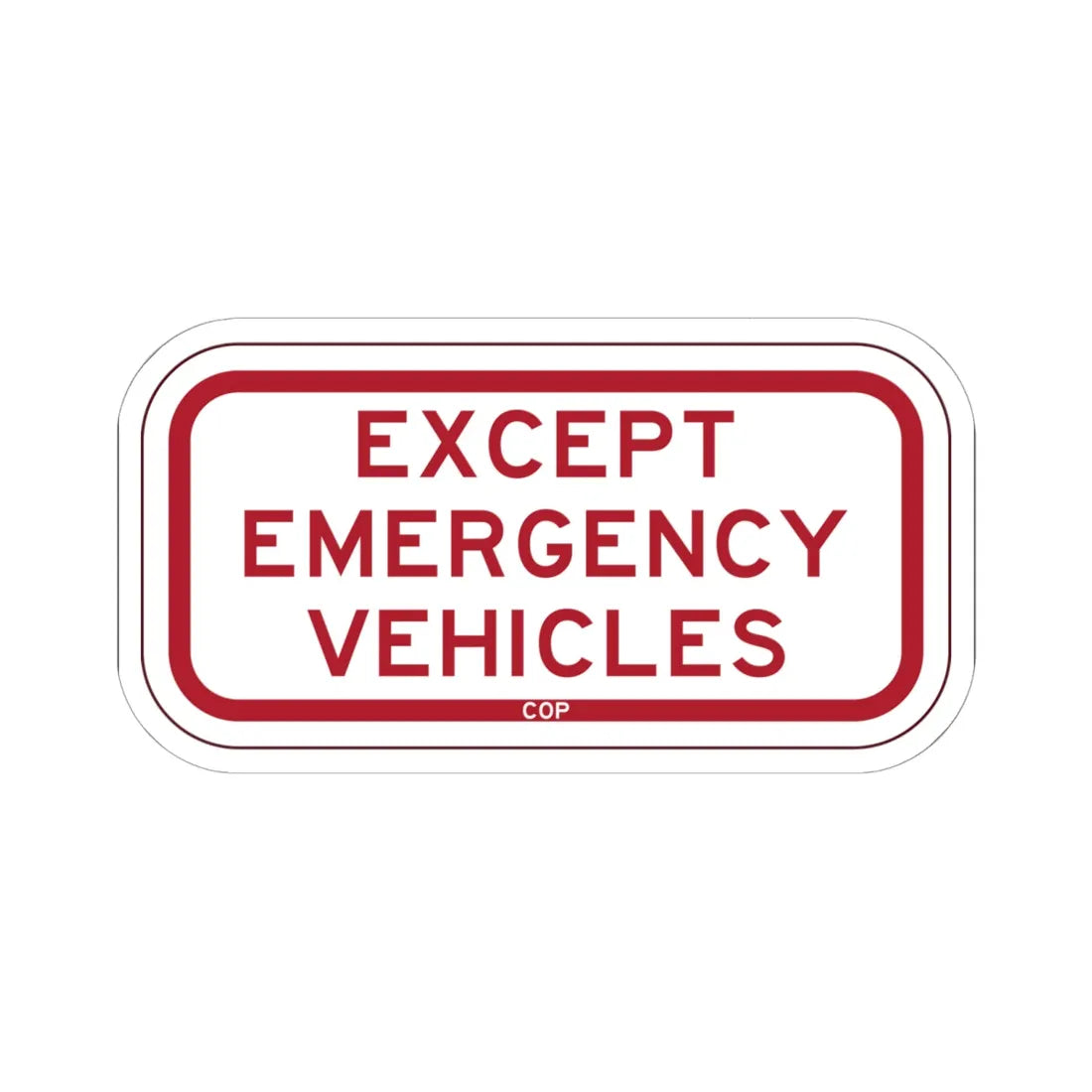PBOT Road sign P4895 (Oregon) (Road Sign) STICKER Vinyl Kiss-Cut Decal 6 Inch White - The Sticker Space