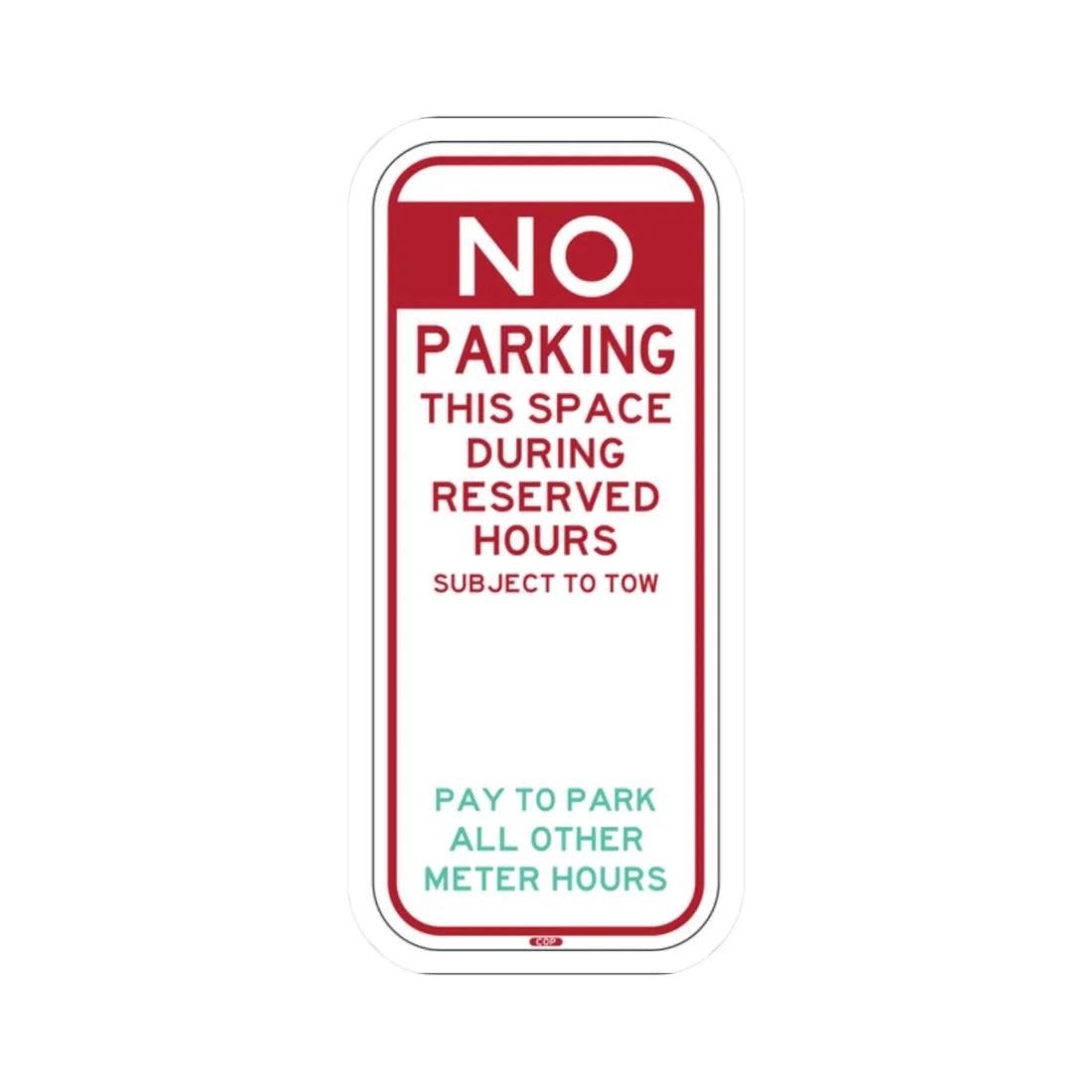 PBOT Road sign P6075 (Oregon) (Road Sign) STICKER Vinyl Kiss-Cut Decal 2 Inch White - The Sticker Space