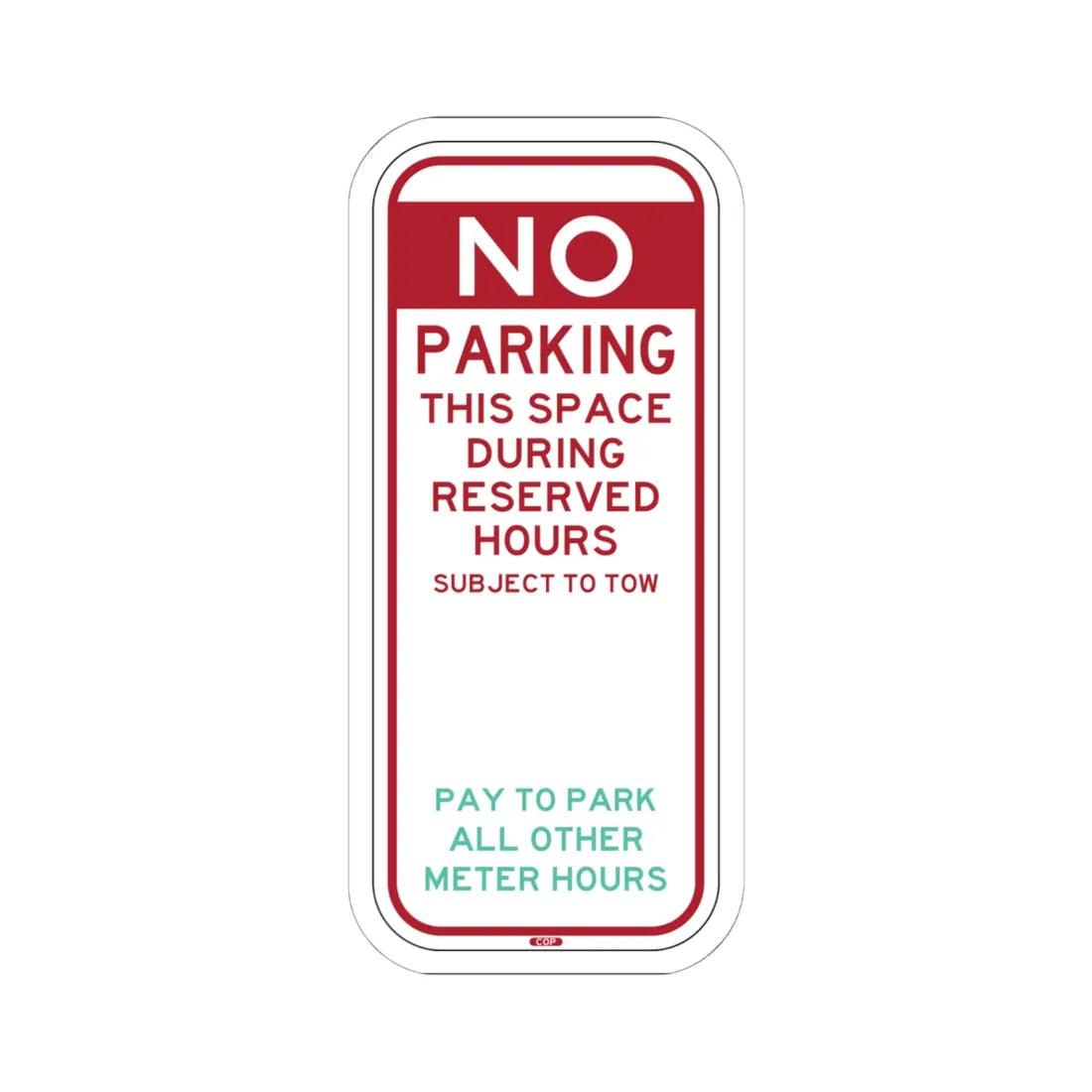 PBOT Road sign P6075 (Oregon) (Road Sign) STICKER Vinyl Kiss-Cut Decal 6 Inch White - The Sticker Space
