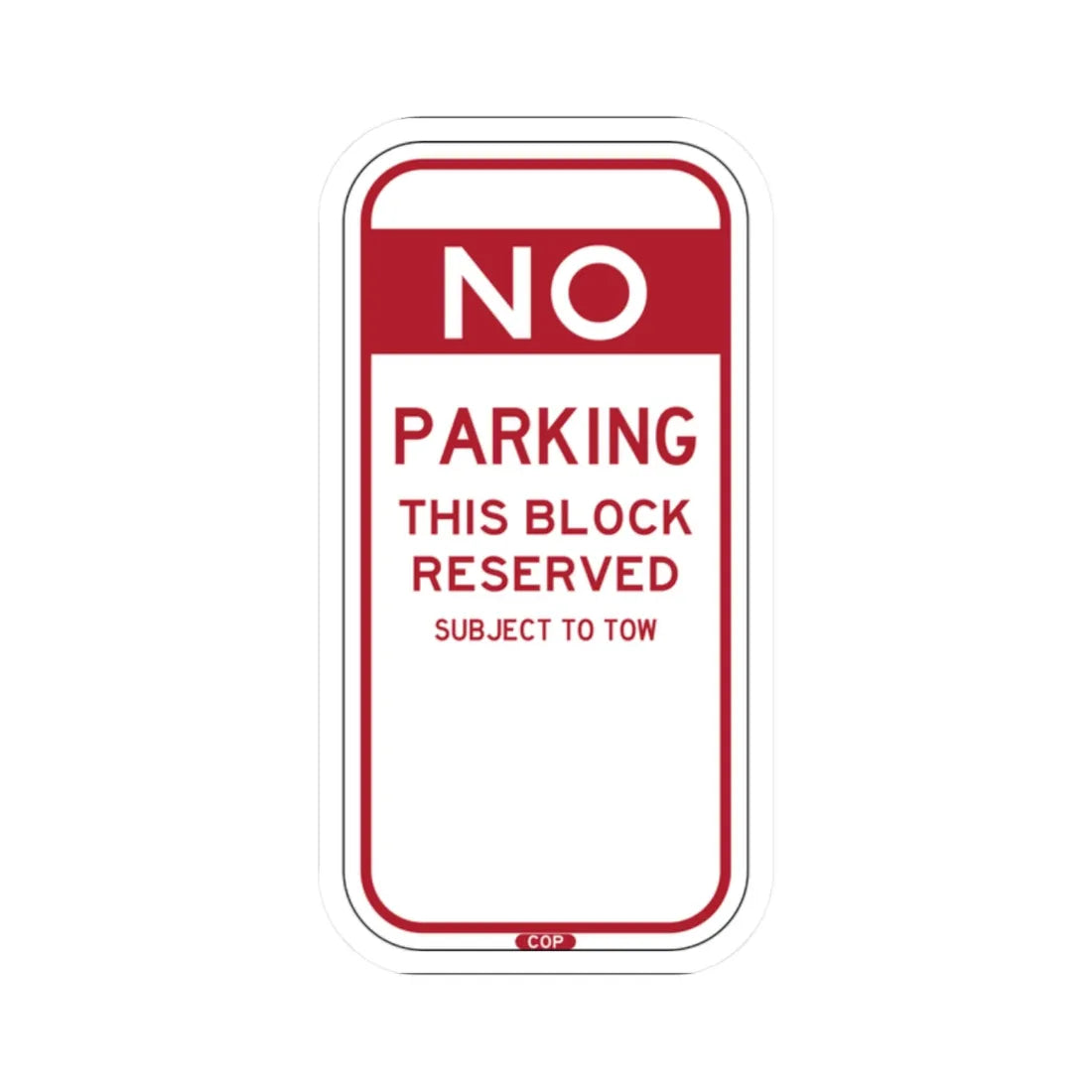 PBOT Road sign P6080 (Oregon) (Road Sign) STICKER Vinyl Kiss-Cut Decal 2 Inch White - The Sticker Space
