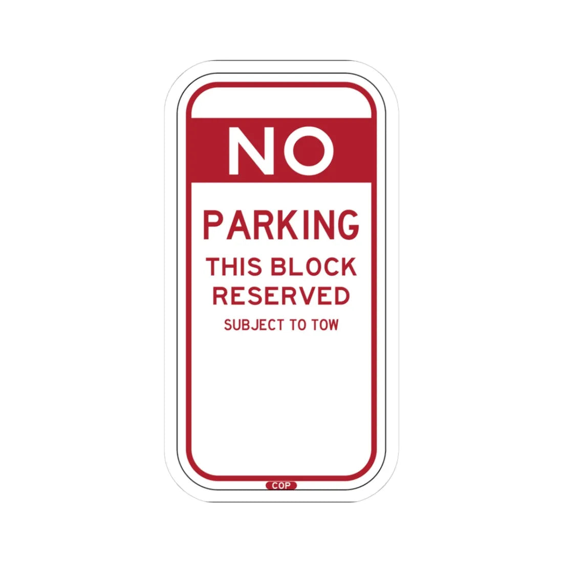 PBOT Road sign P6080 (Oregon) (Road Sign) STICKER Vinyl Kiss-Cut Decal 3 Inch White - The Sticker Space