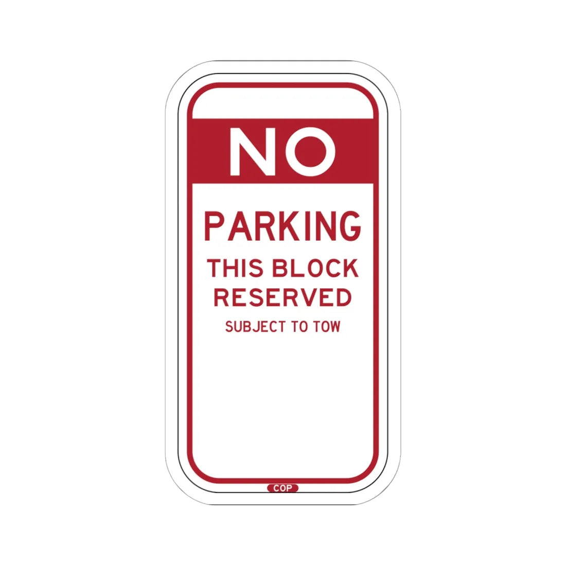 PBOT Road sign P6080 (Oregon) (Road Sign) STICKER Vinyl Kiss-Cut Decal 6 Inch White - The Sticker Space