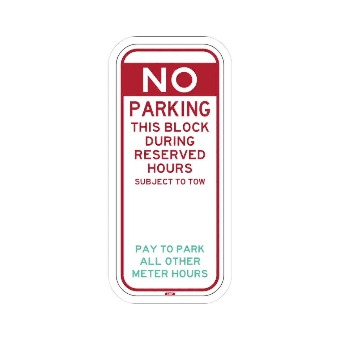 PBOT Road sign P6085 (Oregon) (Road Sign) STICKER Vinyl Kiss-Cut Decal 3 Inch White - The Sticker Space