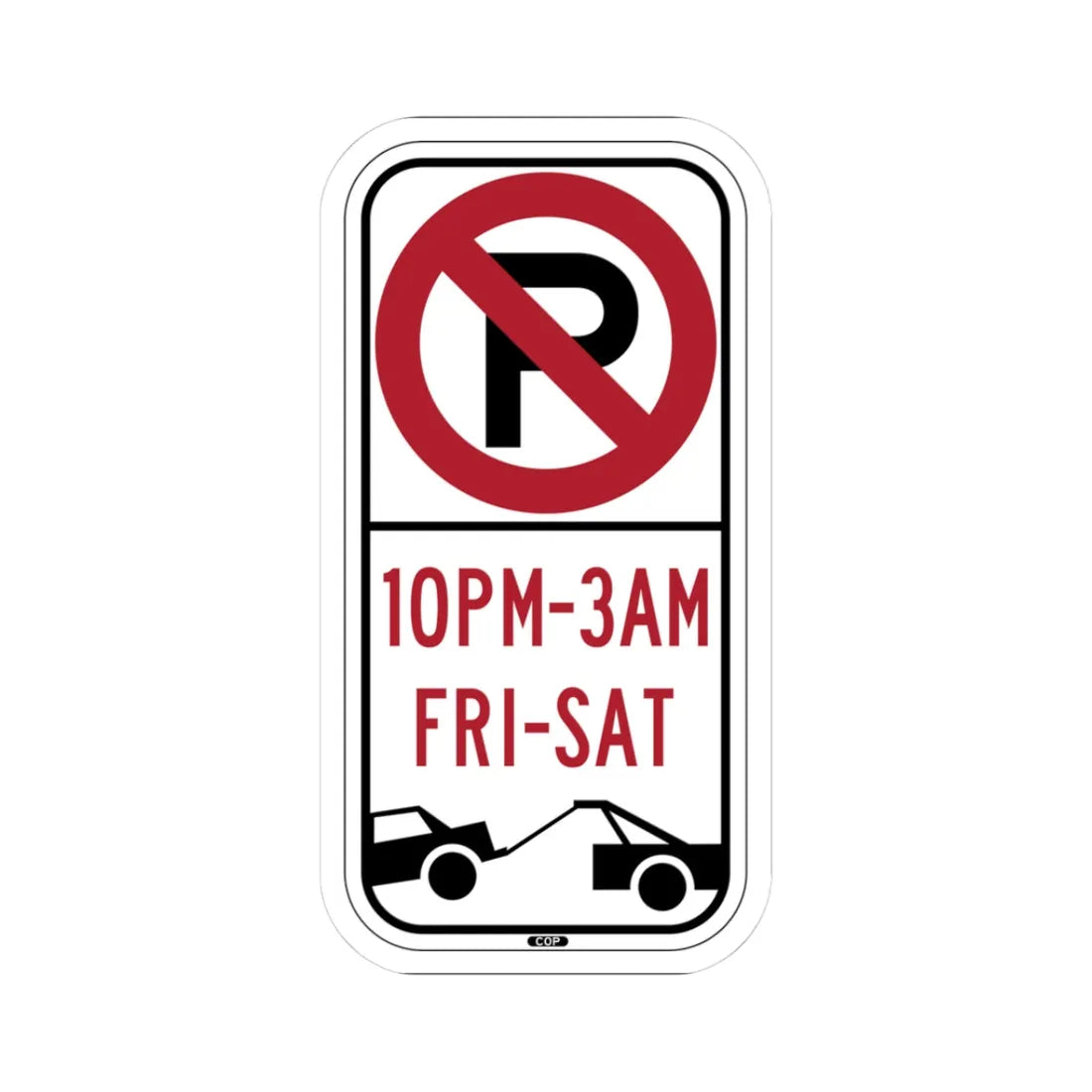 PBOT Road sign P6090 (Oregon) (Road Sign) STICKER Vinyl Kiss-Cut Decal 3 Inch White - The Sticker Space