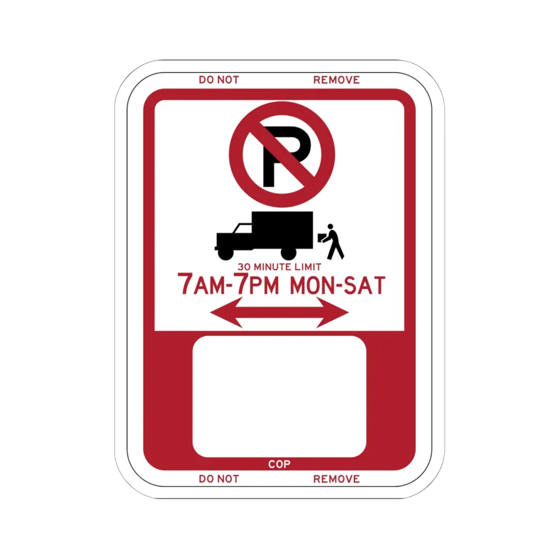 PBOT Road sign P6100 (Oregon) (Road Sign) STICKER Vinyl Kiss-Cut Decal 6 Inch White - The Sticker Space