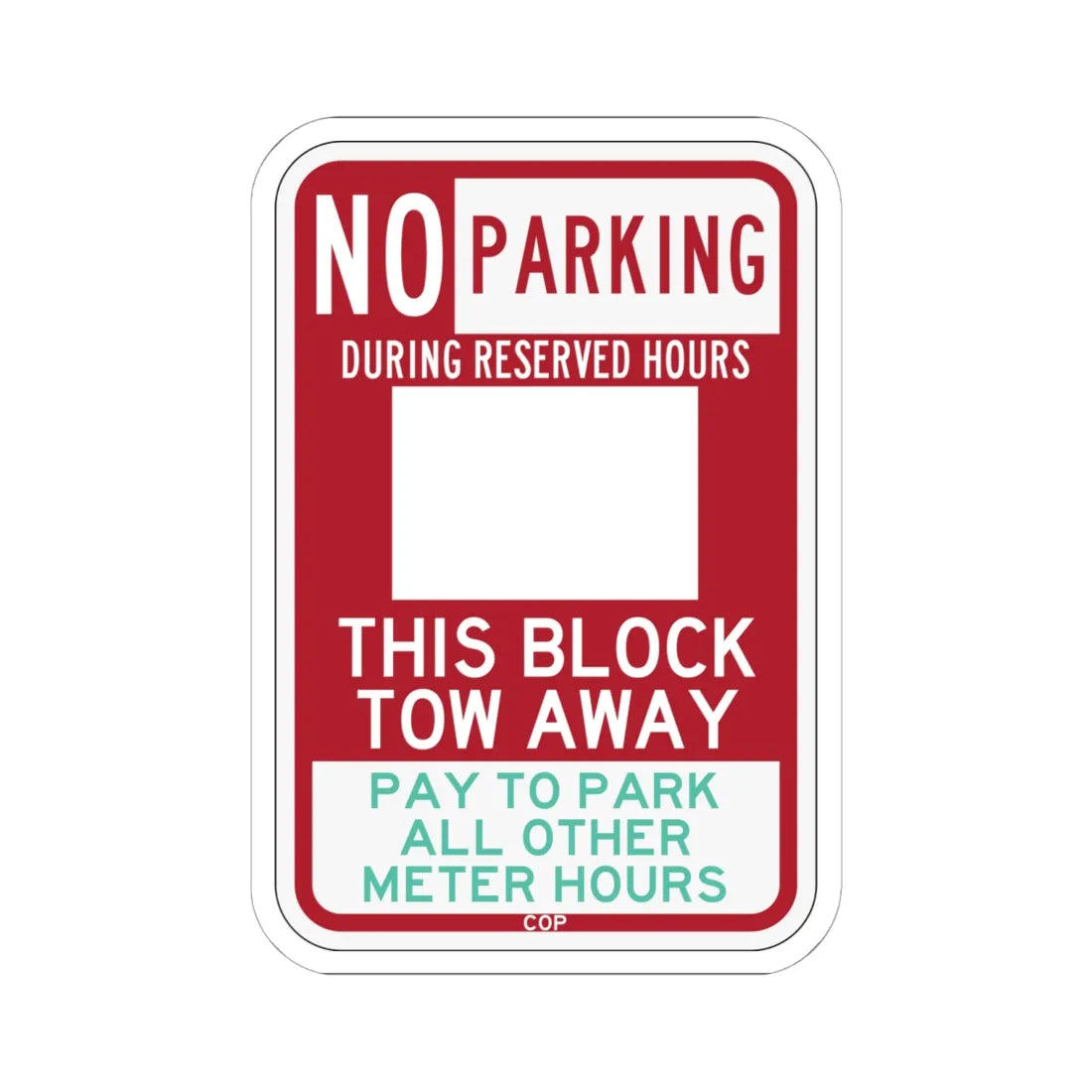 PBOT Road sign P6110 (Oregon) (Road Sign) STICKER Vinyl Kiss-Cut Decal 6 Inch White - The Sticker Space
