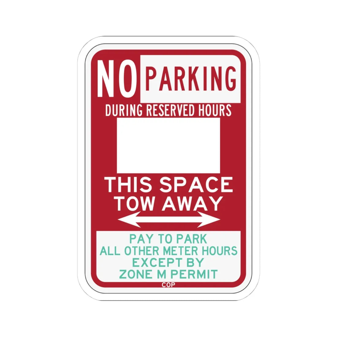 PBOT Road sign P6112 (Oregon) (Road Sign) STICKER Vinyl Kiss-Cut Decal 4 Inch White - The Sticker Space