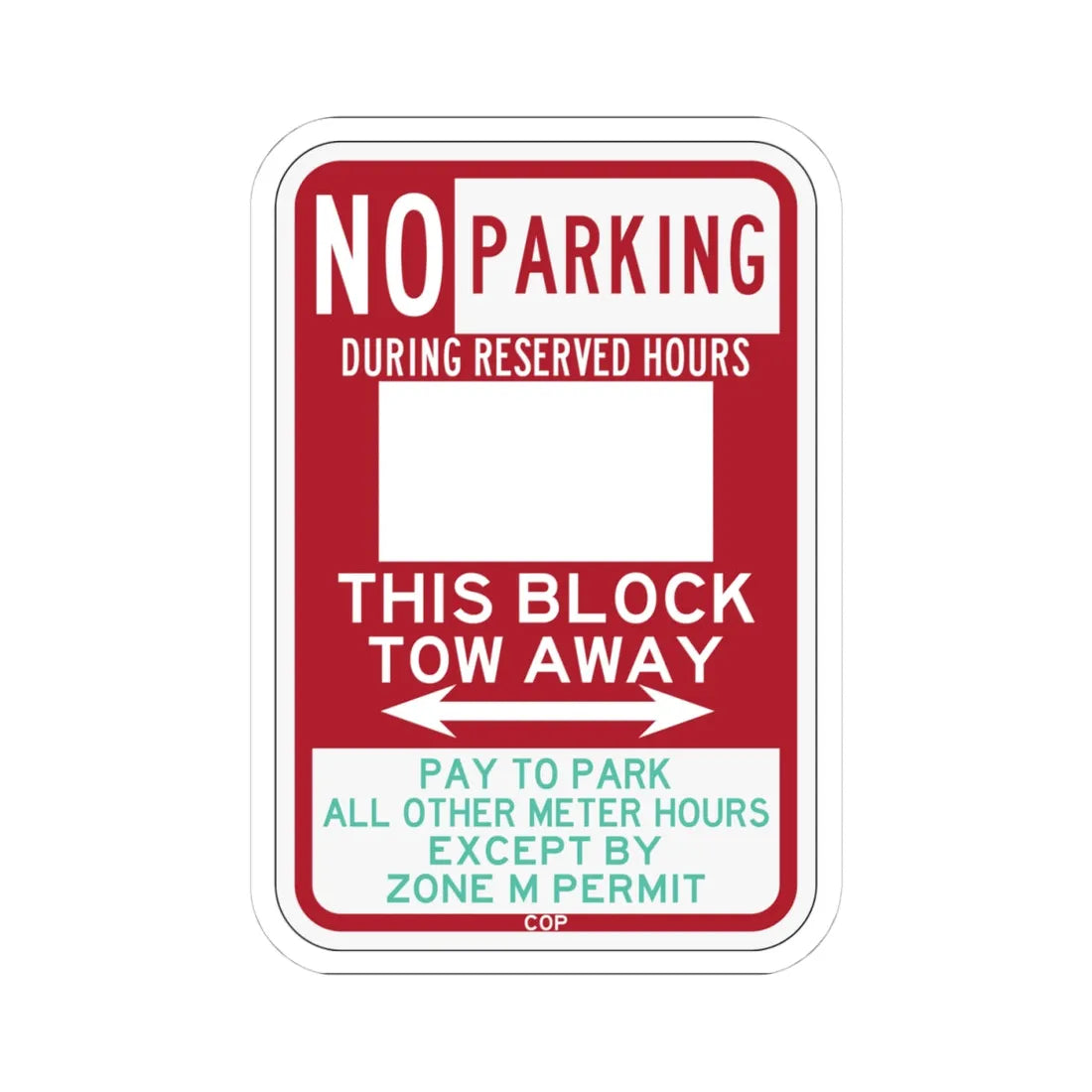 PBOT Road sign P6113 (Oregon) (Road Sign) STICKER Vinyl Kiss-Cut Decal 4 Inch White - The Sticker Space