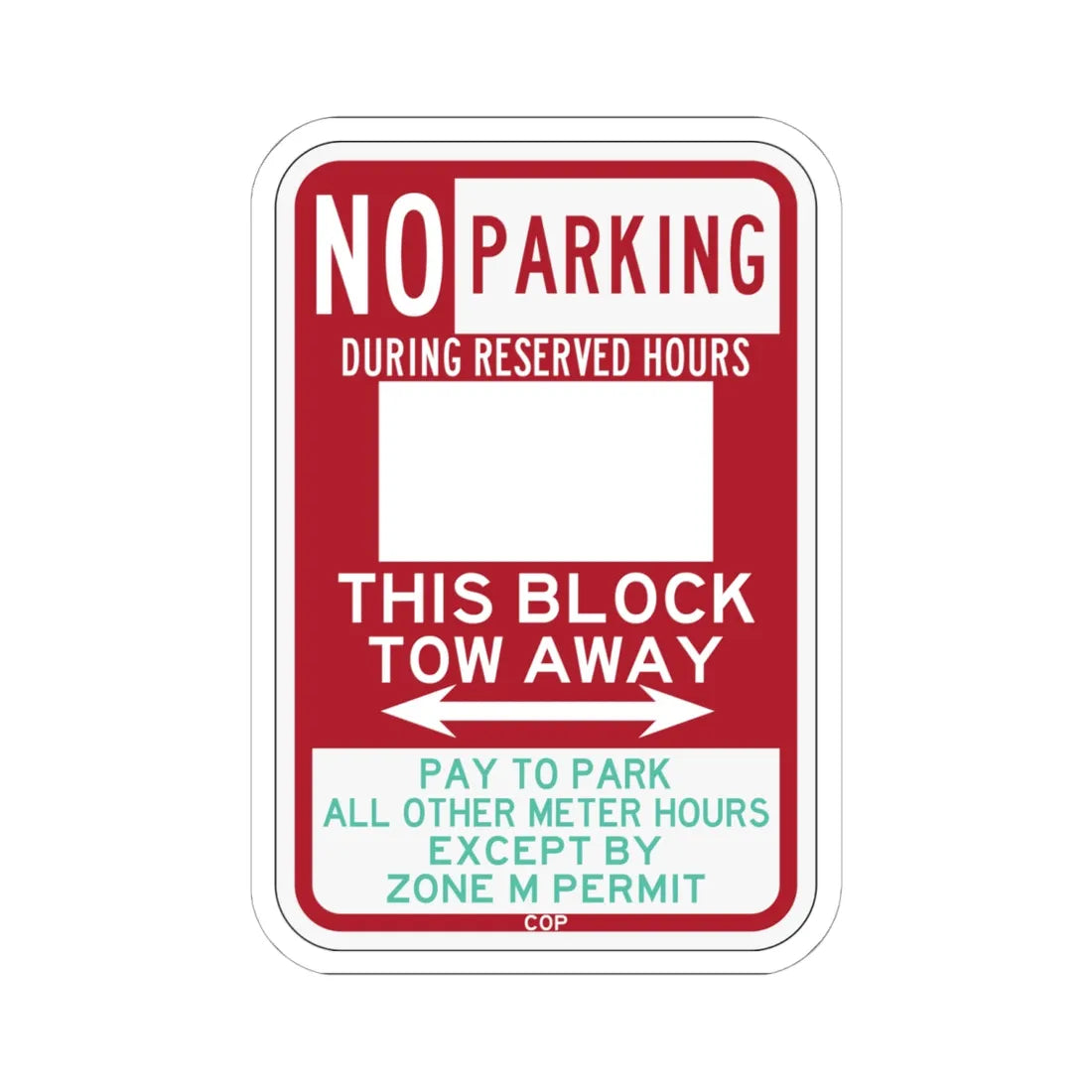 PBOT Road sign P6113 (Oregon) (Road Sign) STICKER Vinyl Kiss-Cut Decal 6 Inch White - The Sticker Space