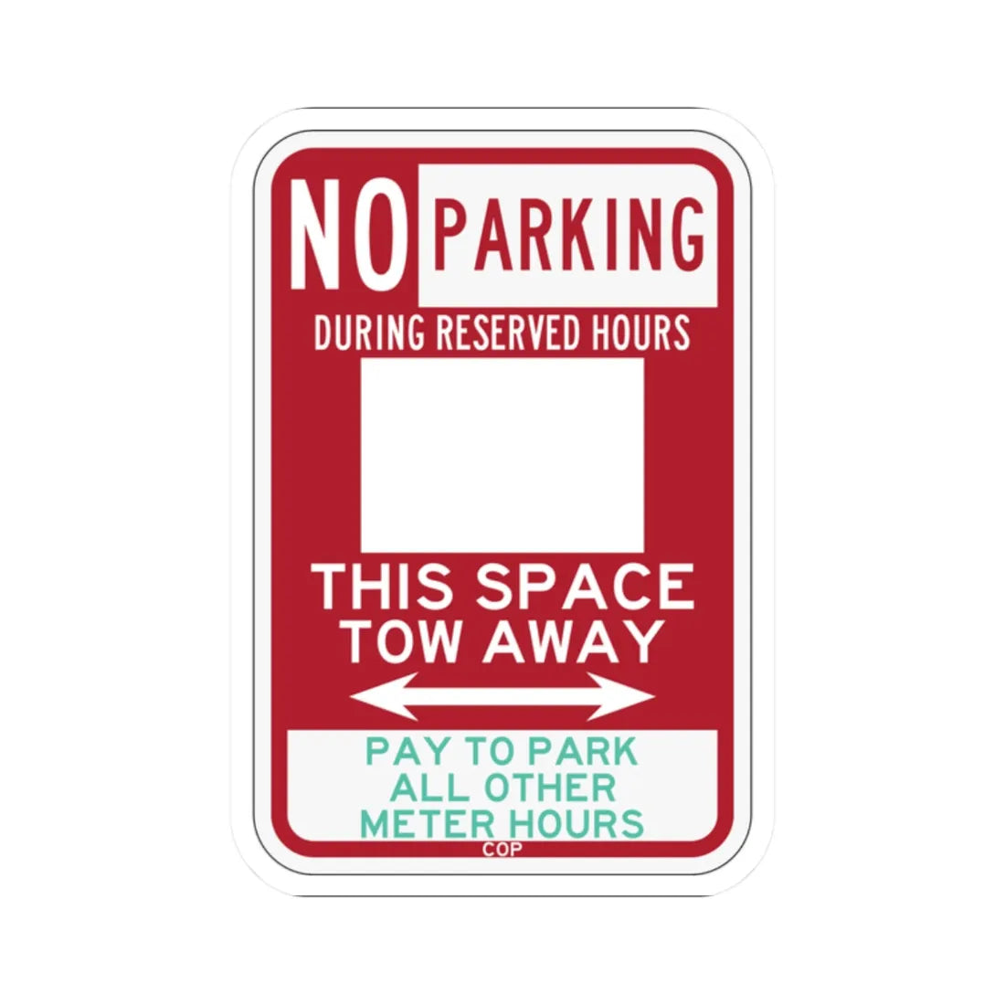 PBOT Road sign P6115 (Oregon) (Road Sign) STICKER Vinyl Kiss-Cut Decal 2 Inch White - The Sticker Space