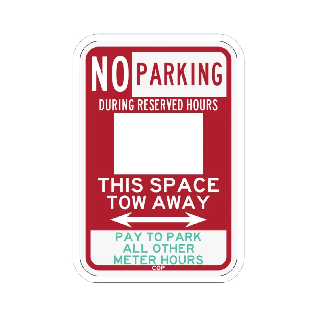 PBOT Road sign P6115 (Oregon) (Road Sign) STICKER Vinyl Kiss-Cut Decal 4 Inch White - The Sticker Space