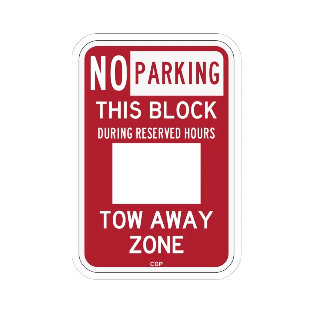 PBOT Road sign P6130 (Oregon) (Road Sign) STICKER Vinyl Kiss-Cut Decal 4 Inch White - The Sticker Space
