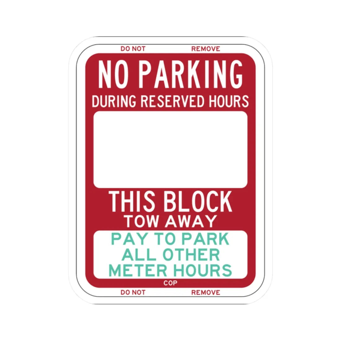 PBOT Road sign P6210 (Oregon) (Road Sign) STICKER Vinyl Kiss-Cut Decal 2 Inch White - The Sticker Space
