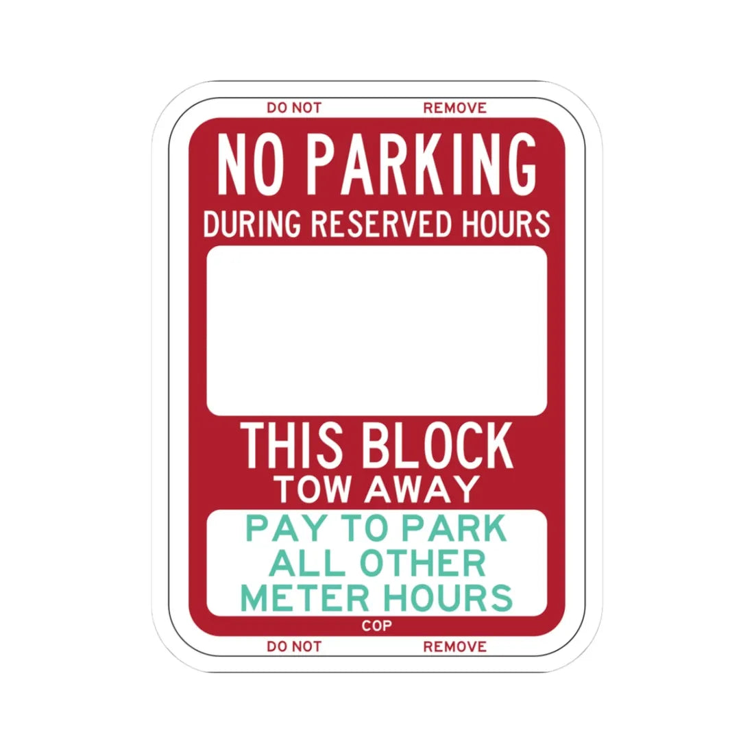 PBOT Road sign P6210 (Oregon) (Road Sign) STICKER Vinyl Kiss-Cut Decal 3 Inch White - The Sticker Space
