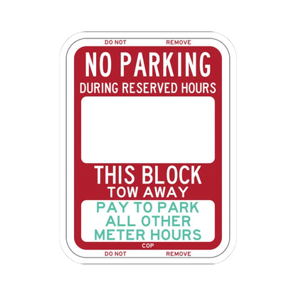 PBOT Road sign P6210 (Oregon) (Road Sign) STICKER Vinyl Kiss-Cut Decal 3 Inch White - The Sticker Space
