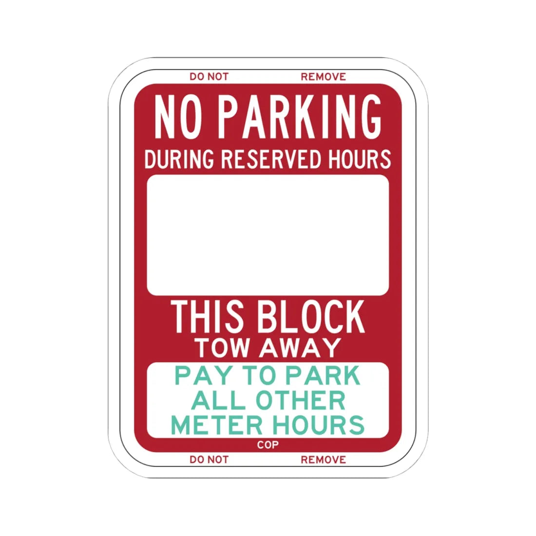 PBOT Road sign P6210 (Oregon) (Road Sign) STICKER Vinyl Kiss-Cut Decal 4 Inch White - The Sticker Space