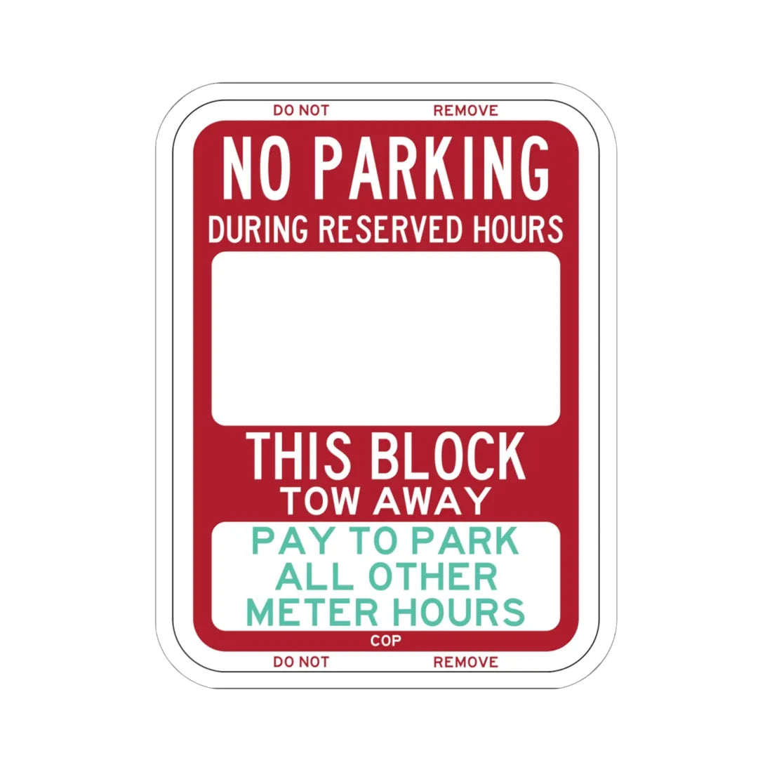 PBOT Road sign P6210 (Oregon) (Road Sign) STICKER Vinyl Kiss-Cut Decal 6 Inch White - The Sticker Space