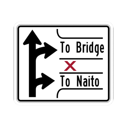 PBOT Road sign R3341 (Oregon) (Road Sign) STICKER Vinyl Kiss-Cut Decal 2 Inch White - The Sticker Space