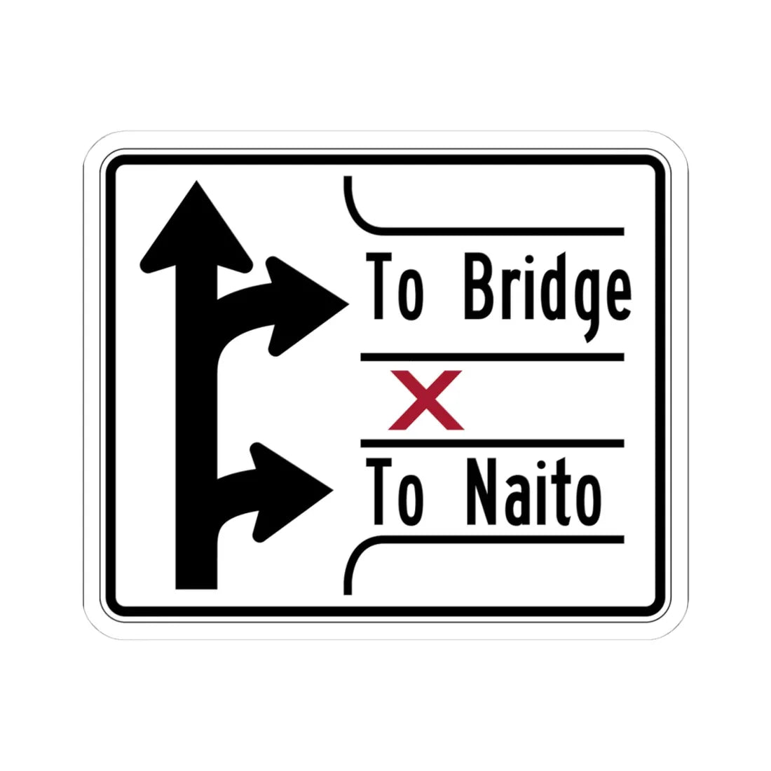 PBOT Road sign R3341 (Oregon) (Road Sign) STICKER Vinyl Kiss-Cut Decal 4 Inch White - The Sticker Space