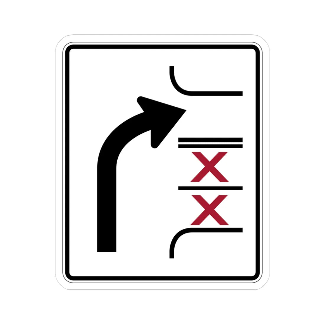 PBOT Road sign R3348 (Oregon) (Road Sign) STICKER Vinyl Kiss-Cut Decal 3 Inch White - The Sticker Space