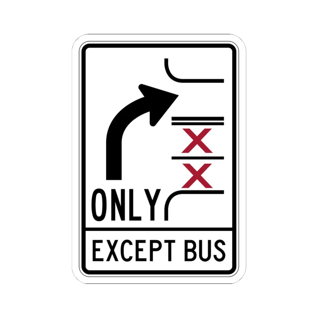 PBOT Road sign R3349V (Oregon) (Road Sign) STICKER Vinyl Kiss-Cut Decal 4 Inch White - The Sticker Space