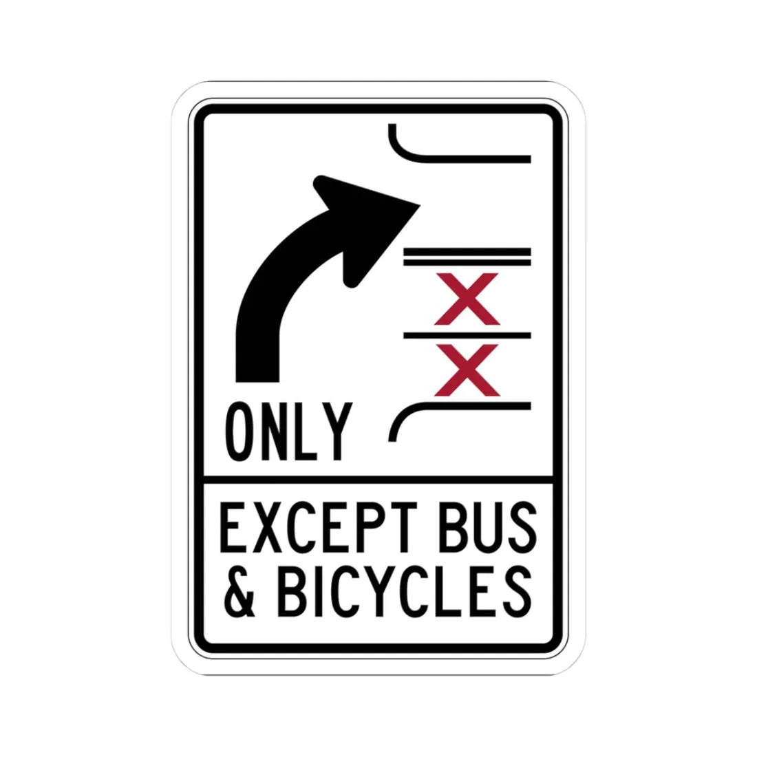PBOT Road sign R3351V (Oregon) (Road Sign) STICKER Vinyl Kiss-Cut Decal 3 Inch White - The Sticker Space