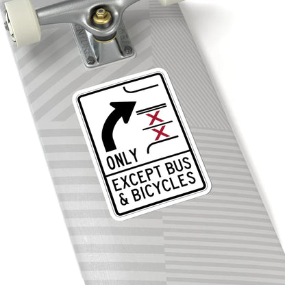 PBOT Road sign R3351V (Oregon) (Road Sign) STICKER Vinyl Kiss-Cut Decal - The Sticker Space