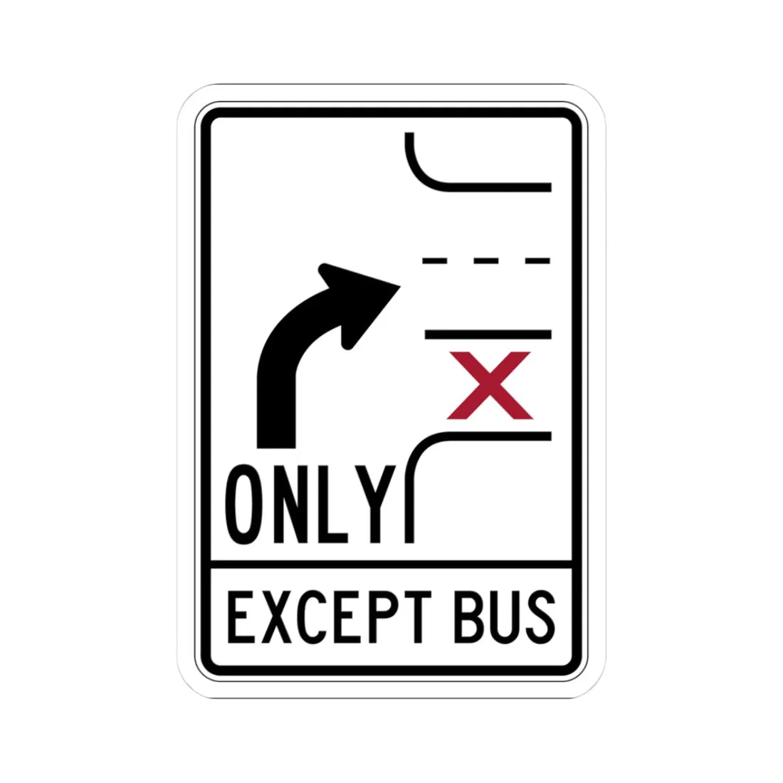 PBOT Road sign R3352 (Oregon) (Road Sign) STICKER Vinyl Kiss-Cut Decal 3 Inch White - The Sticker Space