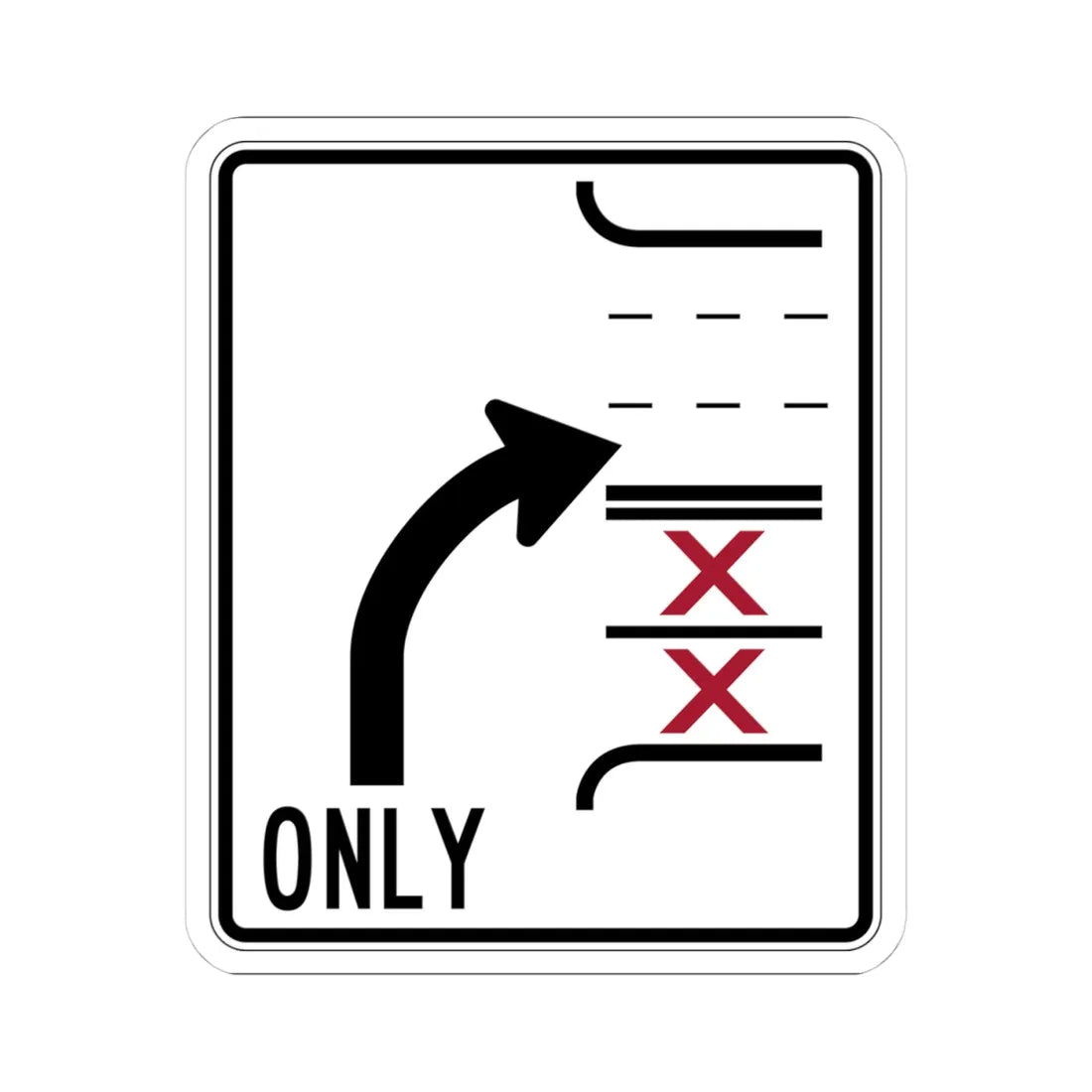 PBOT Road sign R3353 (Oregon) (Road Sign) STICKER Vinyl Kiss-Cut Decal 4 Inch White - The Sticker Space