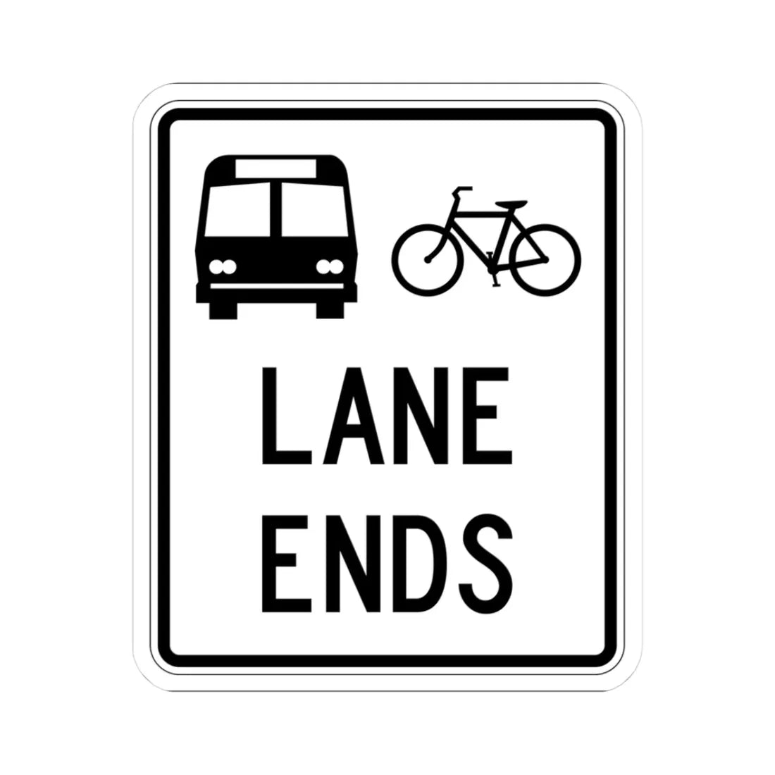 PBOT Road sign R3457 (Oregon) (Road Sign) STICKER Vinyl Kiss-Cut Decal 3 Inch White - The Sticker Space