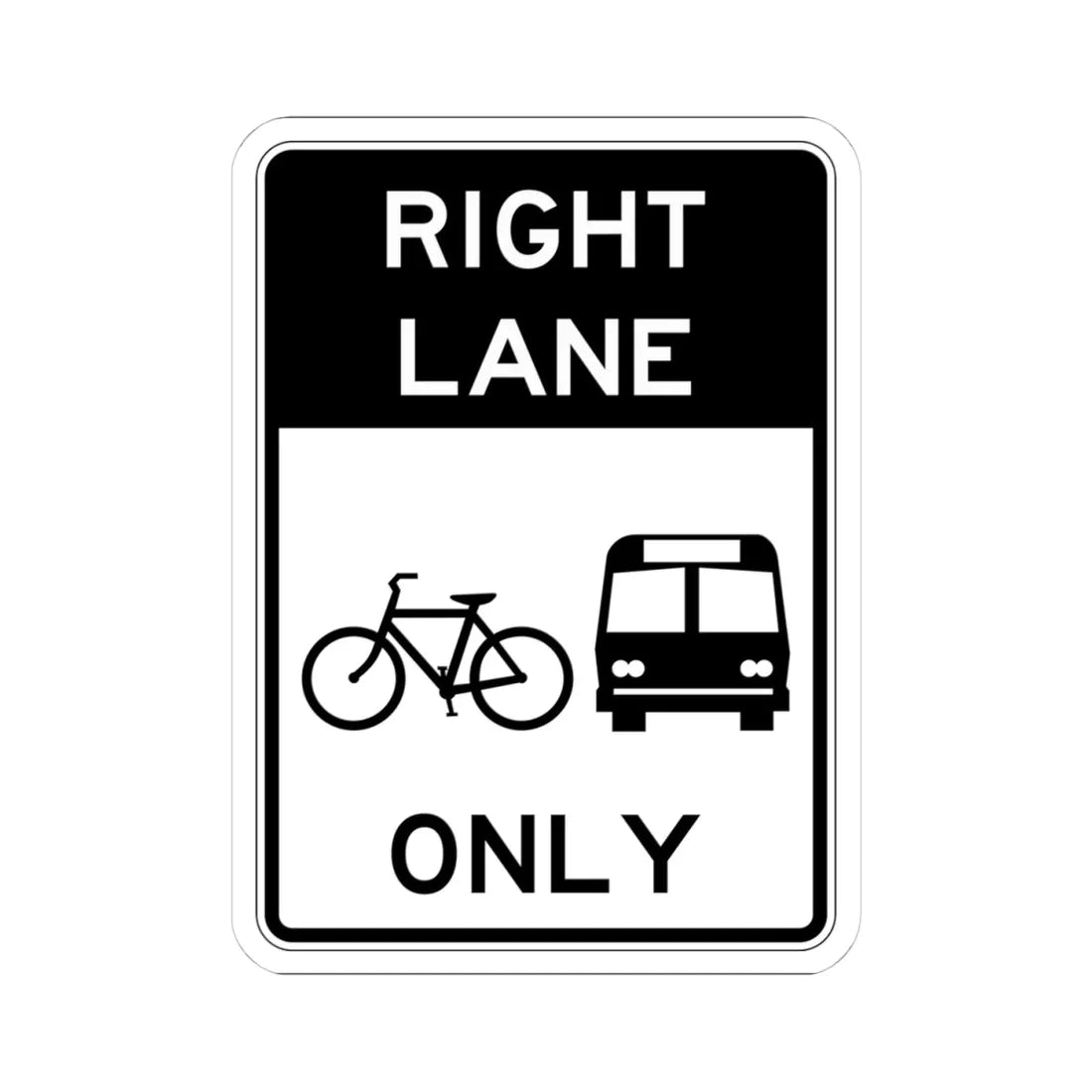 PBOT Road sign R3537 (Oregon) (Road Sign) STICKER Vinyl Kiss-Cut Decal 4 Inch White - The Sticker Space